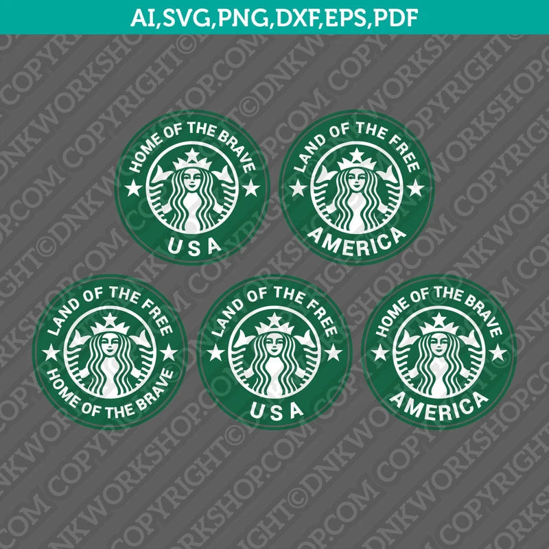4th of July Independence Day SVG Starbucks Cup Cut File Cricut Vector – DNKWorkshop for Free Printable Mini Starbucks Logo
