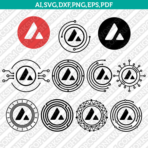 Avalanche Logo SVG Cryptocurrency Cricut CutFile Clipart Dxf Eps Png Silhouette Cameo