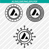 Avalanche Logo SVG Cryptocurrency Cricut CutFile Clipart Dxf Eps Png Silhouette Cameo