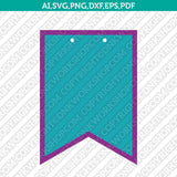 Banner Template Scallop Banner Pennant Bunting Svg Silhouette Cameo Vector Cricut Cut File Clipart Png Eps Dxf