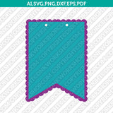 Banner Template Scallop Banner Pennant Bunting Svg Silhouette Cameo Vector Cricut Cut File Clipart Png Eps Dxf