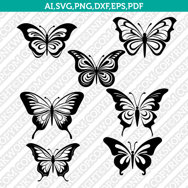 Butterfly SVG Cut File Cricut Clipart Dxf Eps Png Silhouette Cameo
