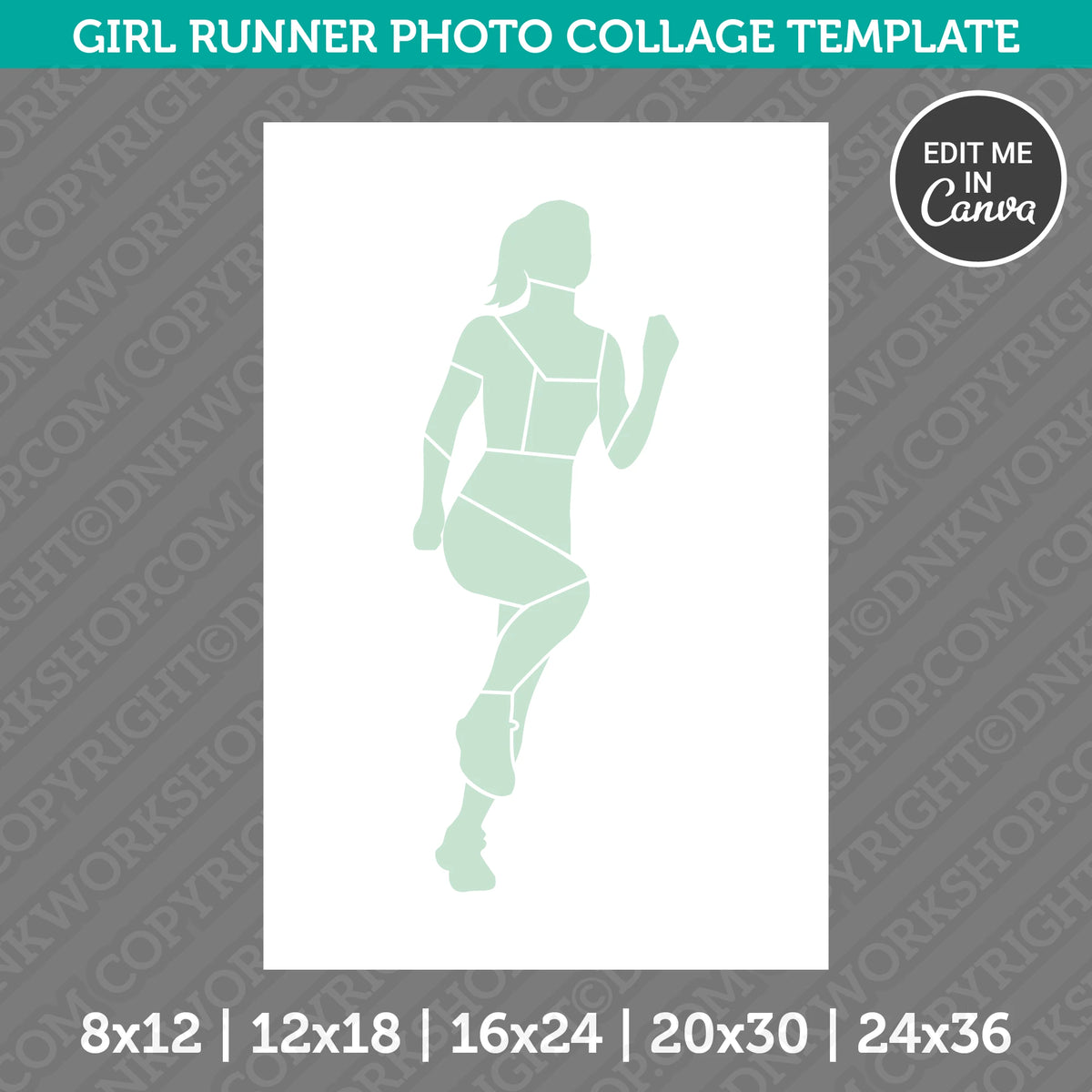 Girl Runner Photo Collage Template – DNKWorkshop