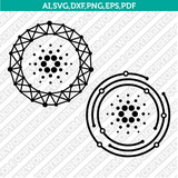 Cardano Logo SVG Cryptocurrency Cricut CutFile Clipart Dxf Eps Png Silhouette Cameo