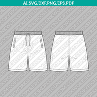 Essentials Set Hoodie Joggers Shorts Legging Sportswear Activewear Bundle SVG Sketch Fashion CAD Technical Flat Cut File PDF Vector Cricut