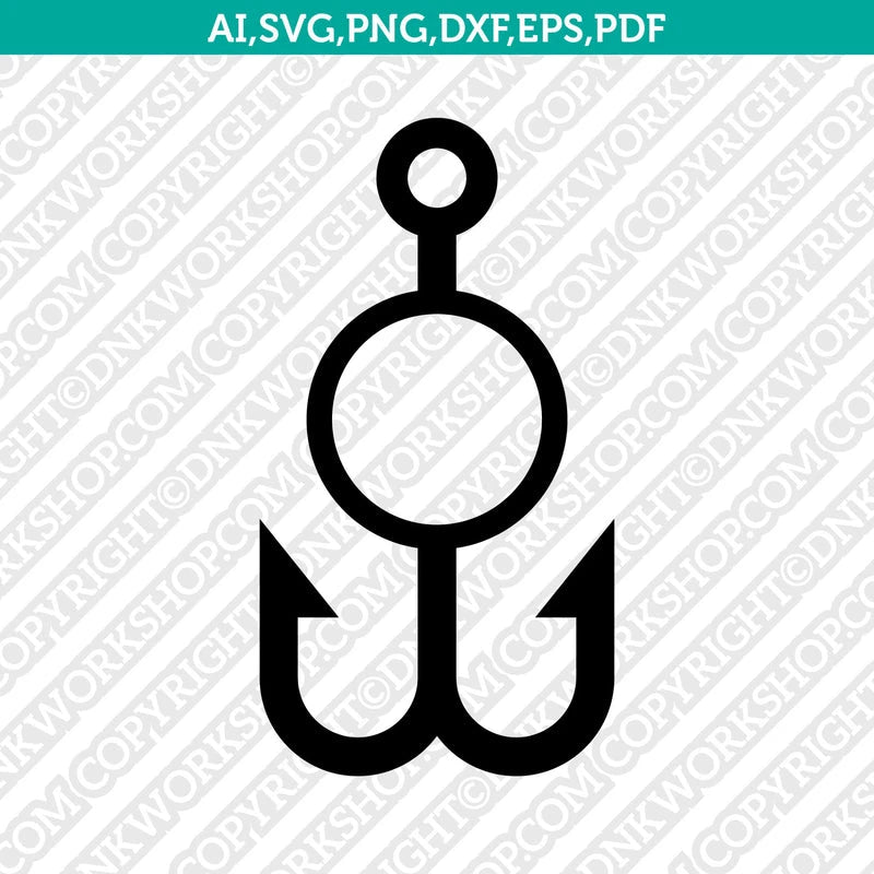 Fish Hook Fishing Split Monogram Frame SVG Cut File Vector Cricut – DNKWorkshop