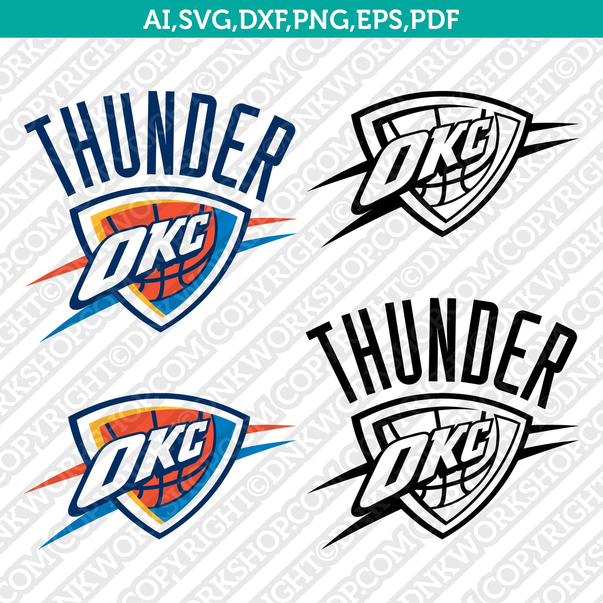 Oklahoma City Thunder Logo SVG NBA Vector Files Cricut — free download