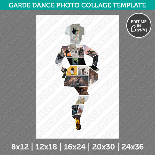 Garde Dance Photo Collage Template Canva PDF