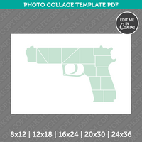 Gun Photo Collage Template Canva PDF