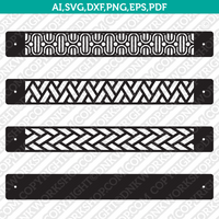 Stacked Leather Bracelet Template SVG DXF Laser Cut File Cricut Vector PNG