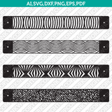 Stacked Leather Bracelet Template SVG DXF Laser Cut File Cricut Vector PNG