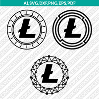 Litecoin Logo SVG Cryptocurrency Cricut CutFile Clipart Dxf Eps Png Silhouette Cameo