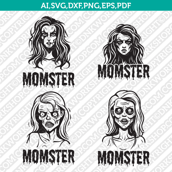 Momster SVG Cut File Cricut Clipart Dxf Eps Png Silhouette Cameo