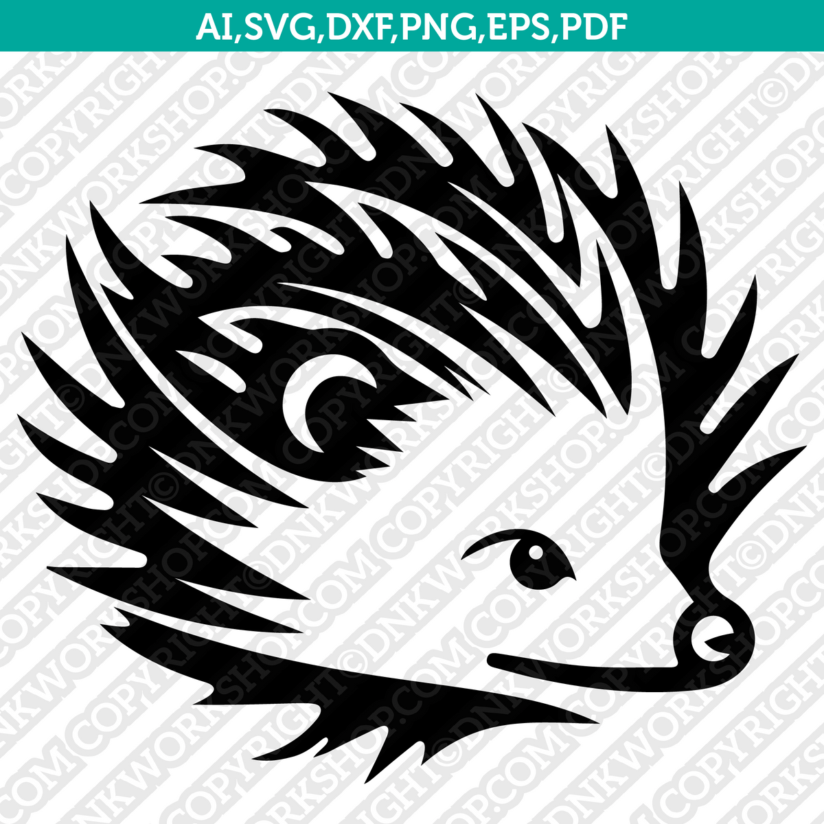 Looking Sharp with Cute Porcupine Clipart Digital Download SVG PNG JPG PDF  Cut Files