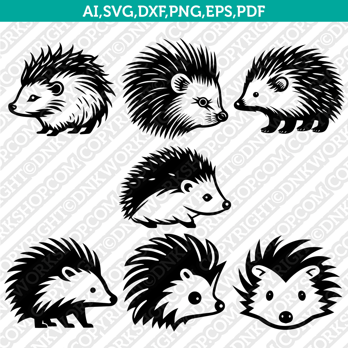 Looking Sharp with Cute Porcupine Clipart Digital Download SVG PNG JPG PDF  Cut Files