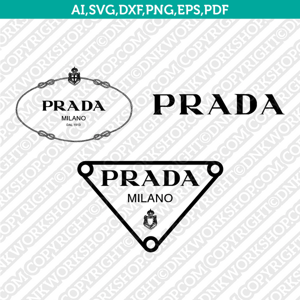 Prada Logo SVG Cut File Cricut Clipart Dxf Eps Png Silhouette Cameo