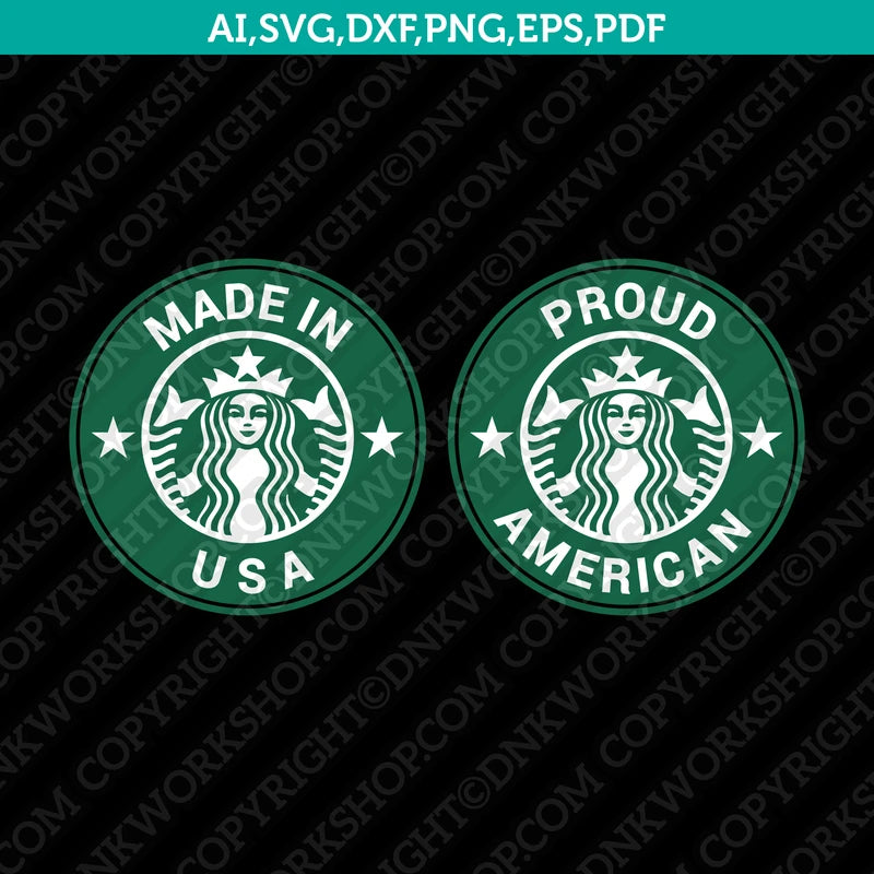 Proud American Starbucks SVG Tumbler Mug Cold Cup Sticker Cricut Cut File –  DNKWorkshop