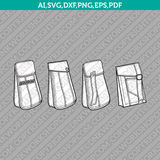Trouser Shirt Pocket SVG Cut File CAD Technical Flat Sketch Fashion PDF Cricut