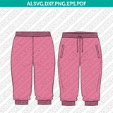 Short Jogger Pants SVG Clothing Template PDF Sketch Fashion Cut File Cricut Clipart RocketBulb 5 out of 5 stars