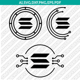 Solana Logo SVG Cryptocurrency Cricut CutFile Clipart Dxf Eps Png Silhouette Cameo