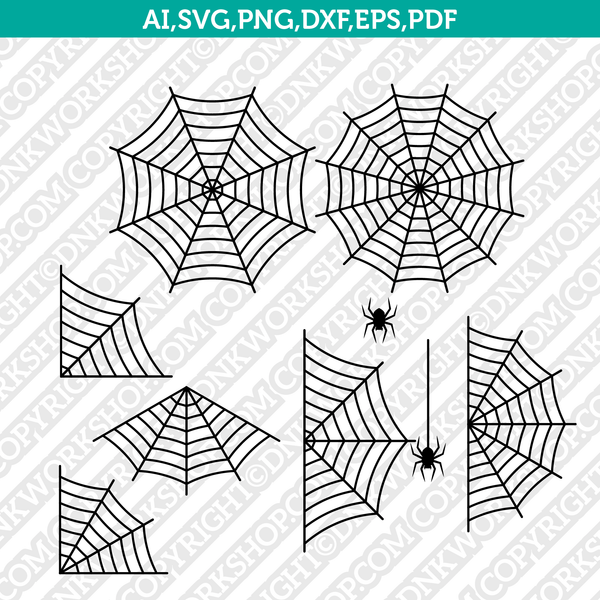 Spiderweb SVG Cut File Cricut Clipart Dxf Eps Png Silhouette Cameo