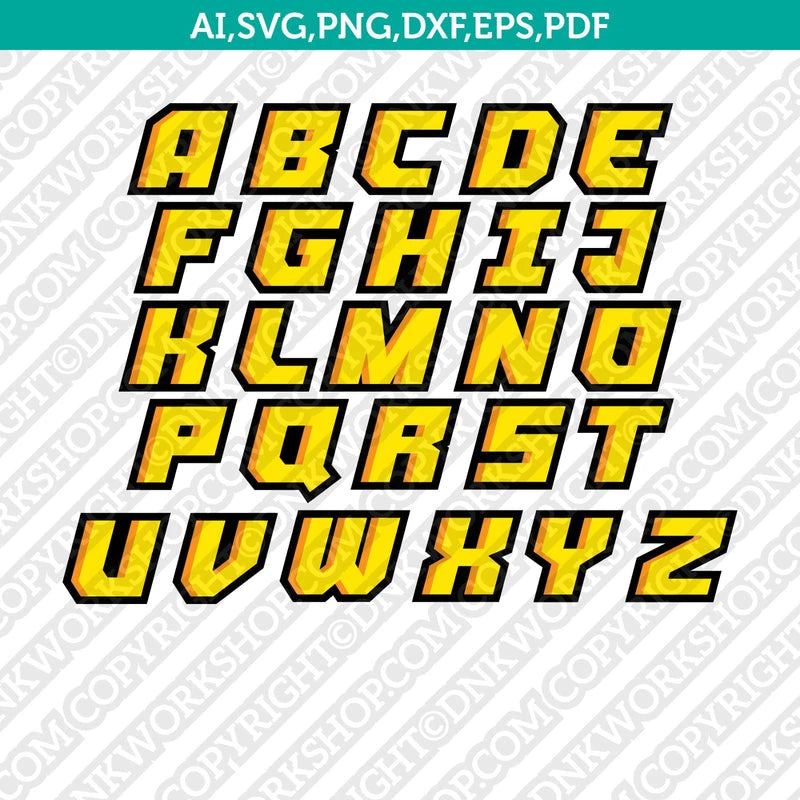 Kit 26 x Stickers Sticker Decal Letters Car Motorcycle Alphabet Tunning Kit 26 x Stickers Sticker Decal Letters Car Motorcycle Alphabet Tunning