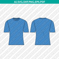 T shirt SVG Technical Flat Sketch Fashion CAD PDF Cut File Vector Cricut Clipart