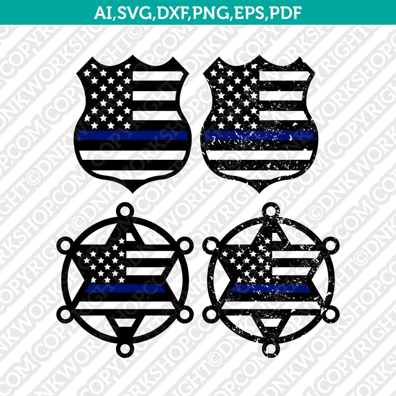 Thin Blue Line Police Oval Emblem – Chrome Finish For Your Vehicle