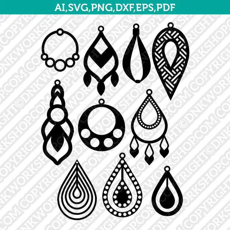 jennifer maker leather earring template cricut