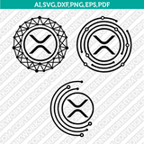 XRP Logo SVG Cryptocurrency Cricut CutFile Clipart Dxf Eps Png Silhouette Cameo