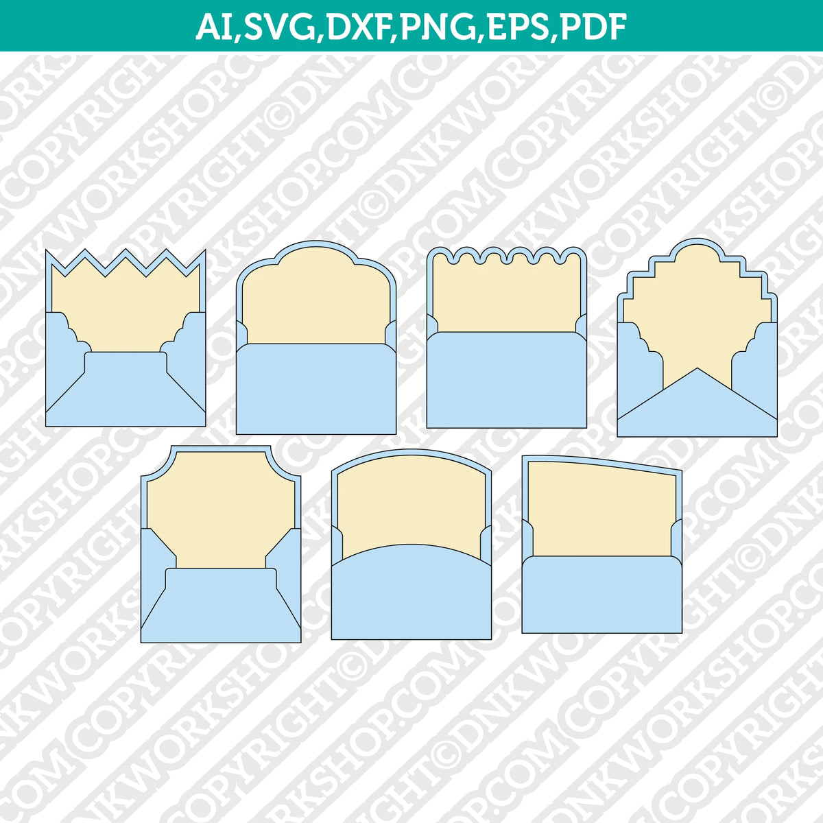 A7 Envelope Template SVG Laser Cut File Cricut, image size:1200x1200