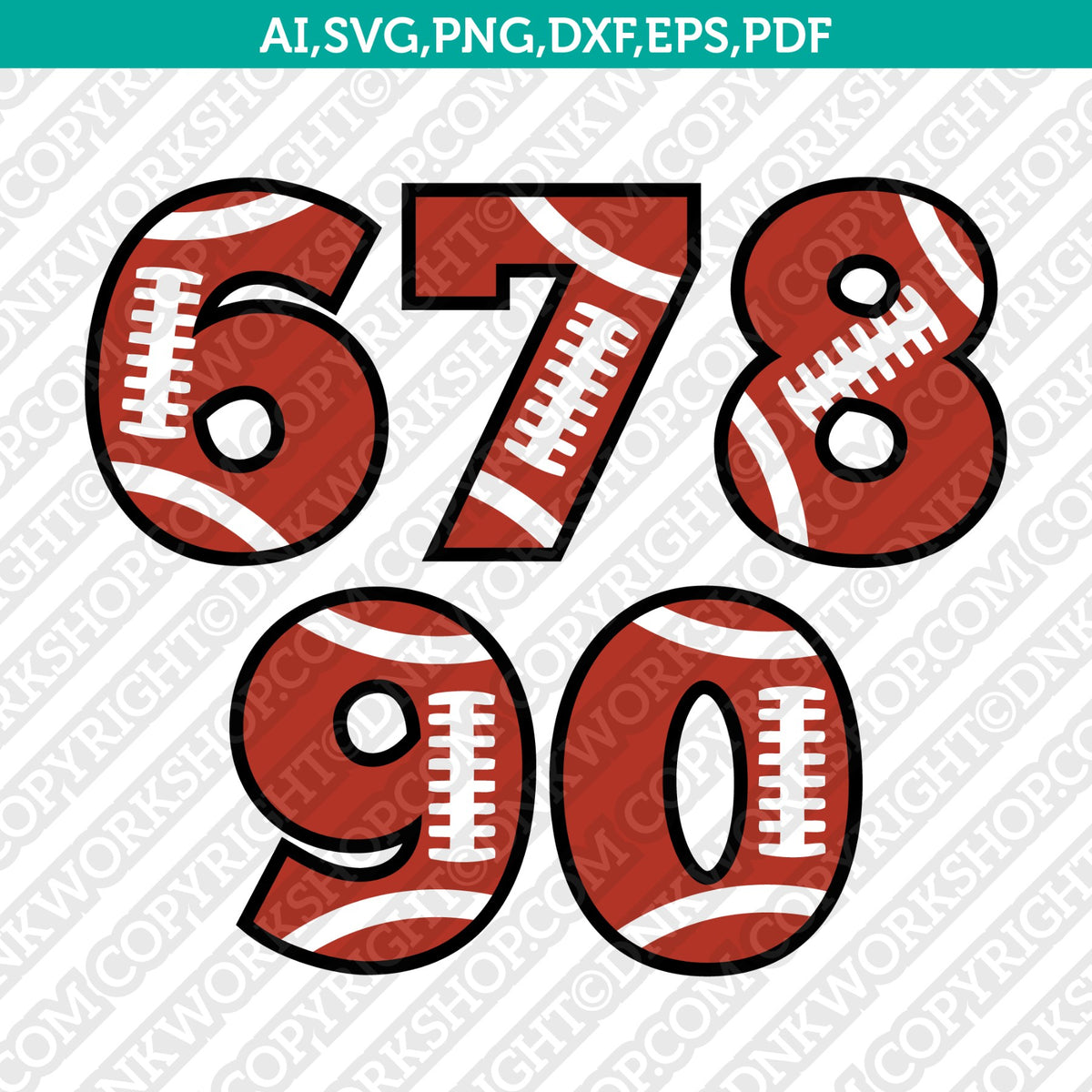 Football Numbers PNG Transparent Images Free Download, Vector Files