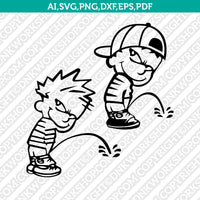 Calvin Peeing SVG Sticker Decal Silhouette Cameo Cricut Cut File Clipart Png Eps Dxf Vector