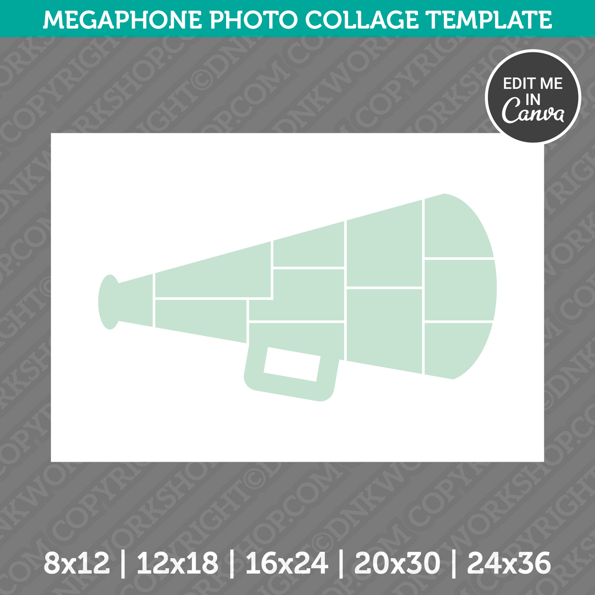 cheer megaphone template