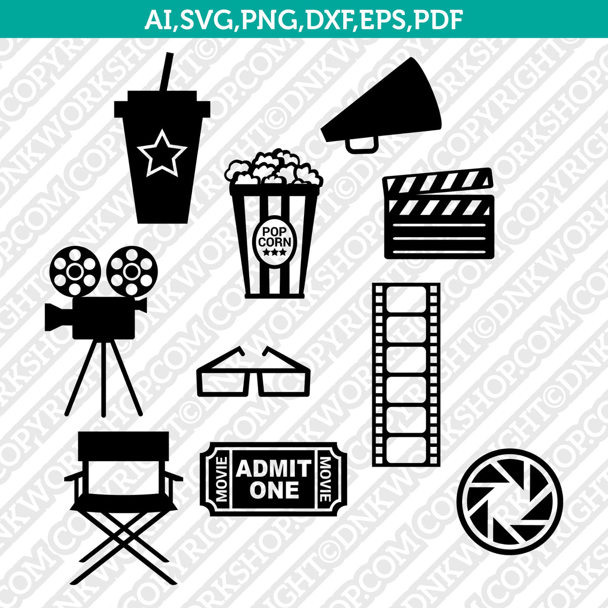 movie theater ticket clipart black and white