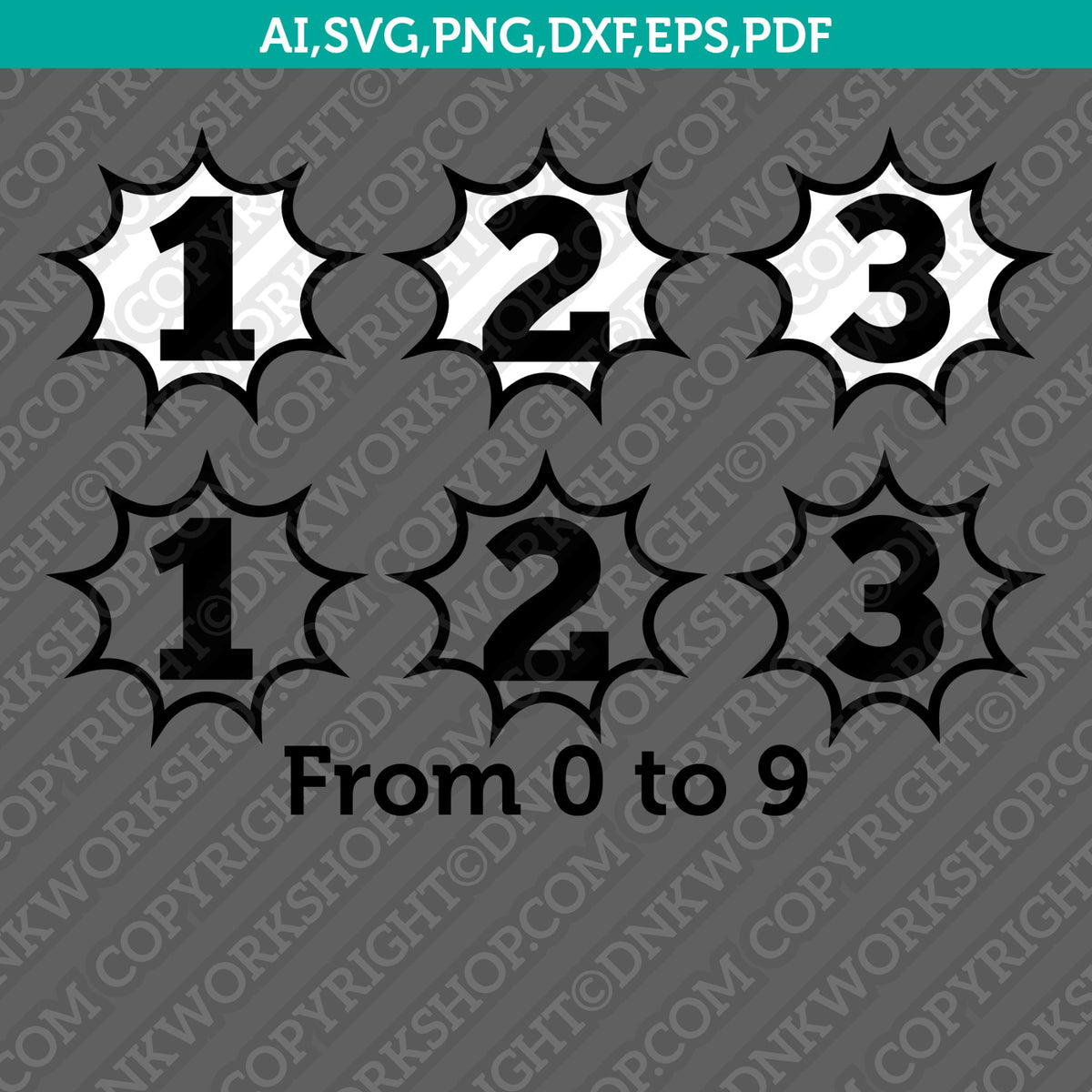 Printable Birthday Numbers SVG Vector Cricut Cut File – DNKWorkshop