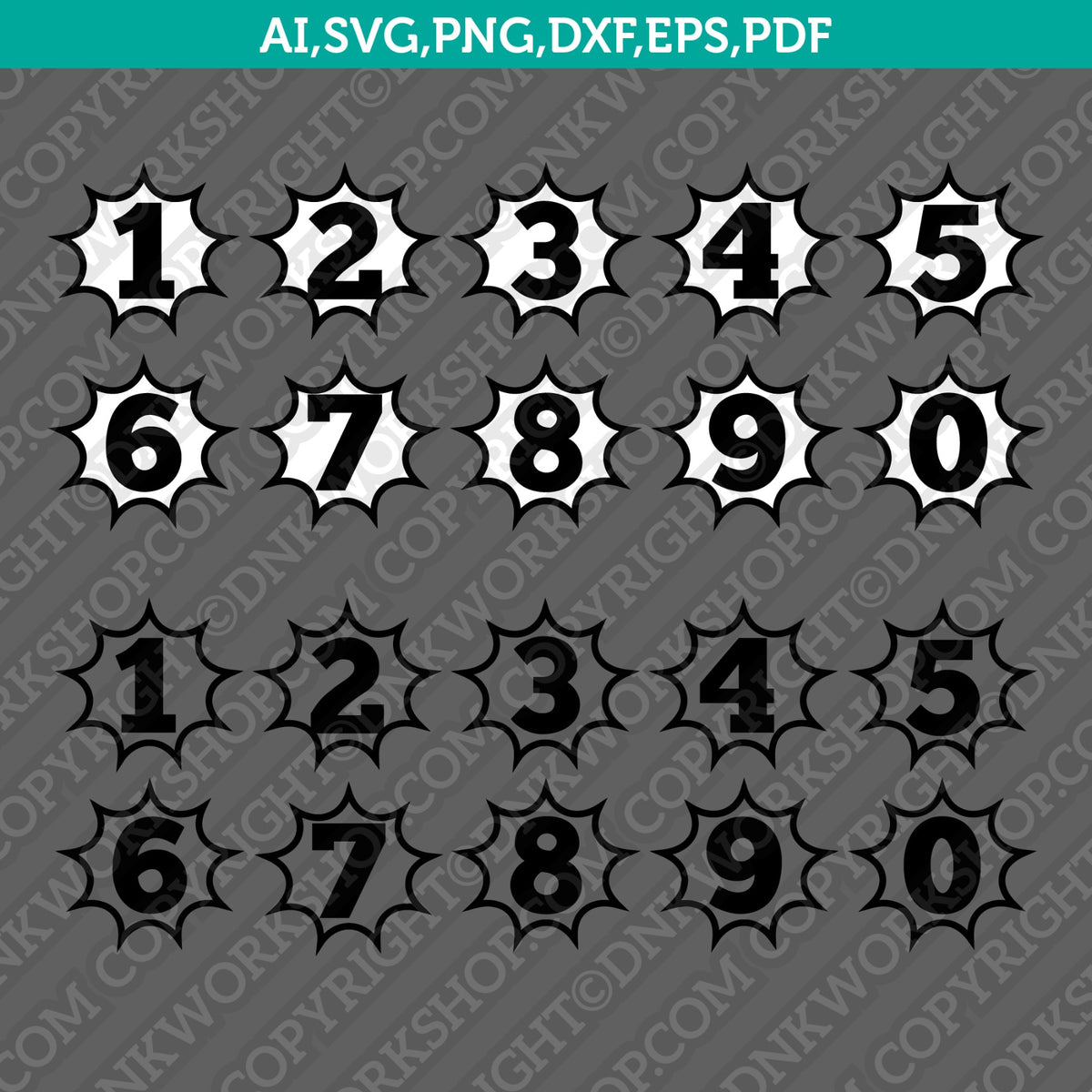 Baseball jersey numbers 12 svg PNG dxf eps cut printable file