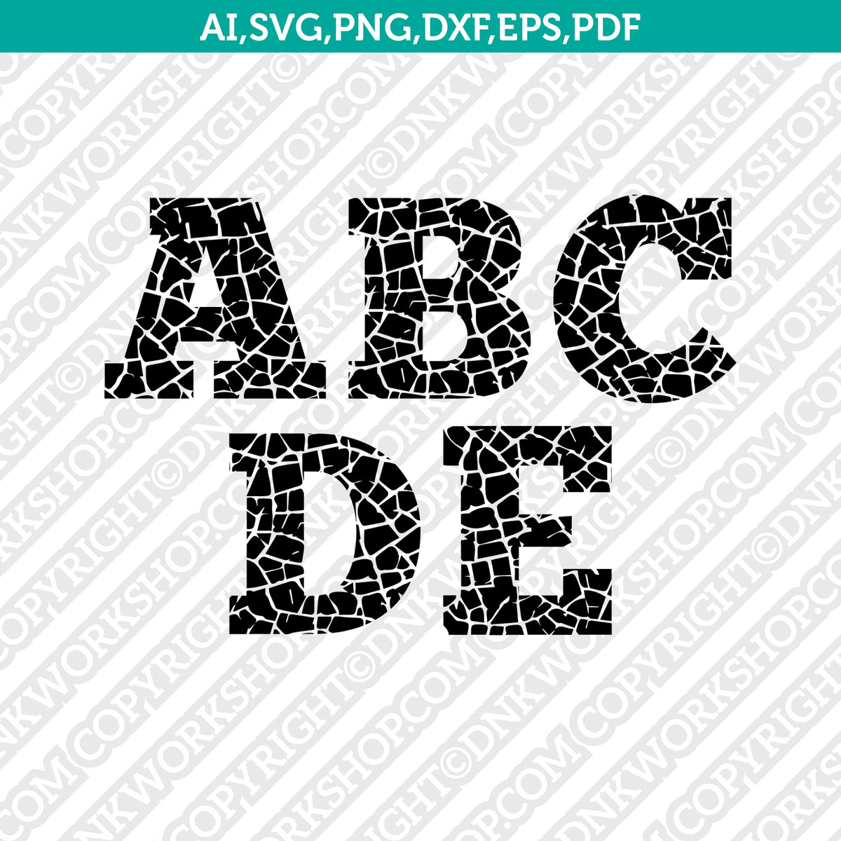 Greek Letters Font Alphabet SVG Vector Cut File Clipart