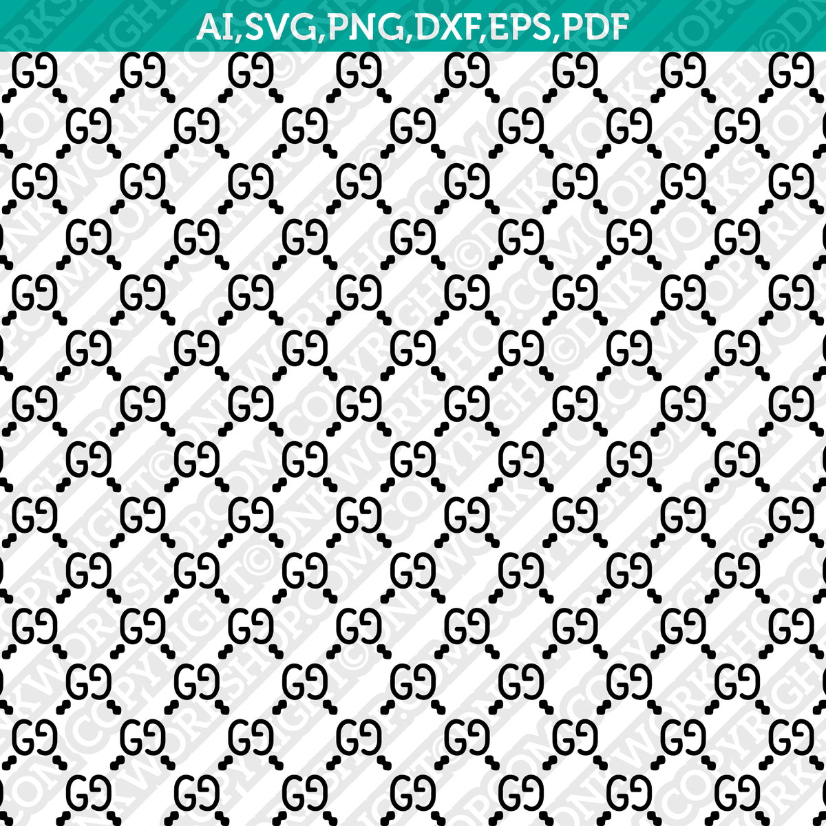 Louis Vuitton Logo Pattern SVG PNG DXF EPS Cut Files For Cricut And  Silhouette - Instant Download