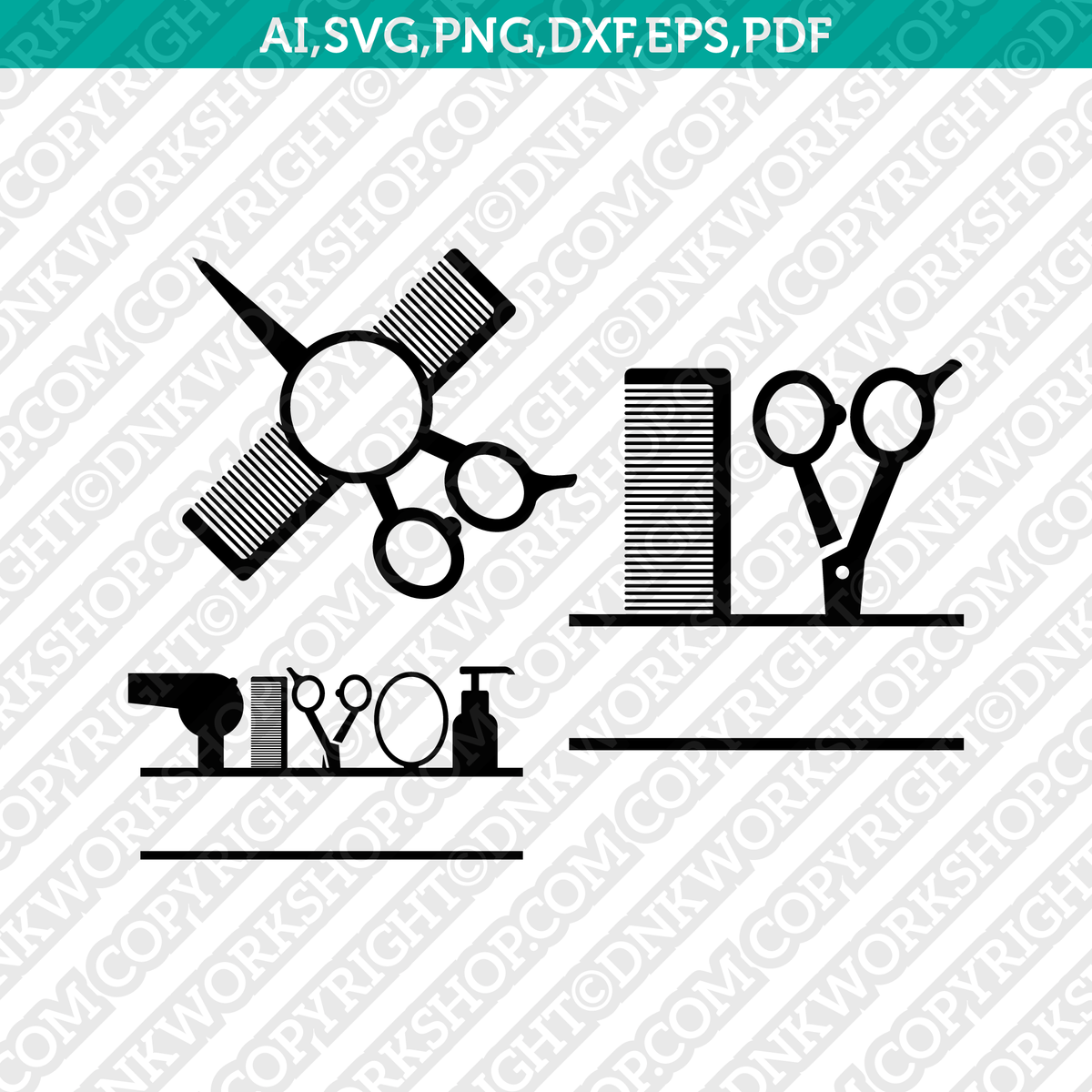 Hairdresser Scissors SVG cut file at