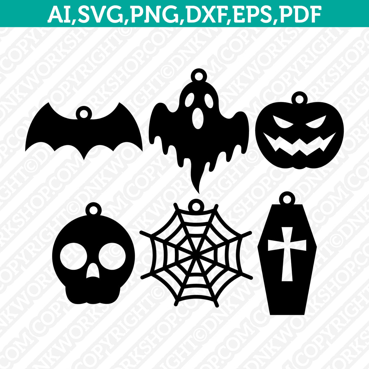 212 Pcs Halloween Earring Mold Pumpkin Spider Web Witch Bat Shape