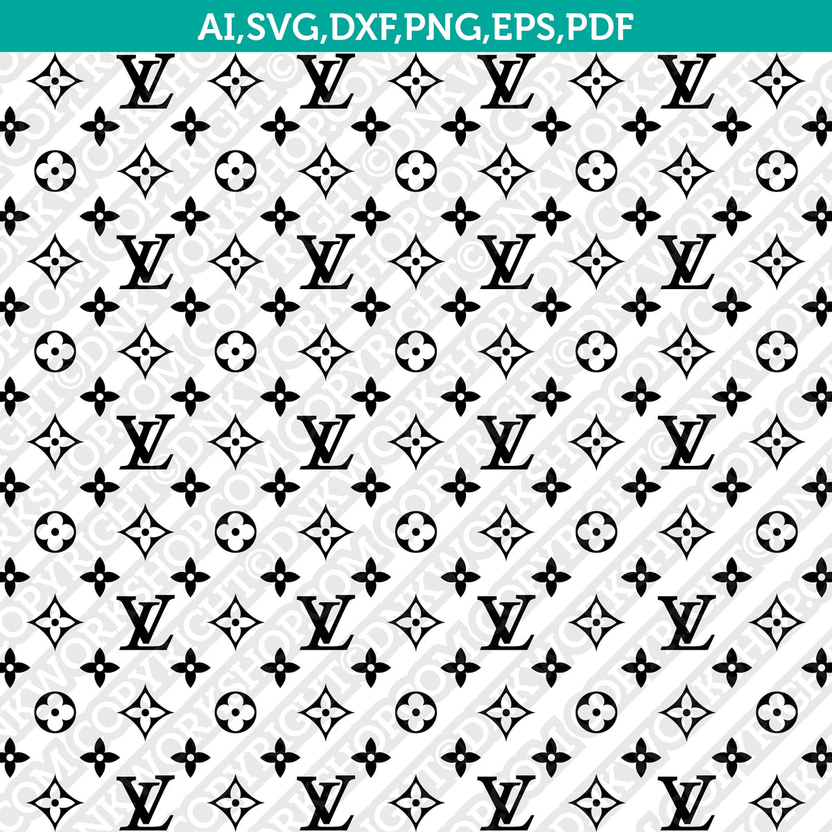 Louis Vuitton Inspired Pattern Decal / LV Inspired Pattern Sticker