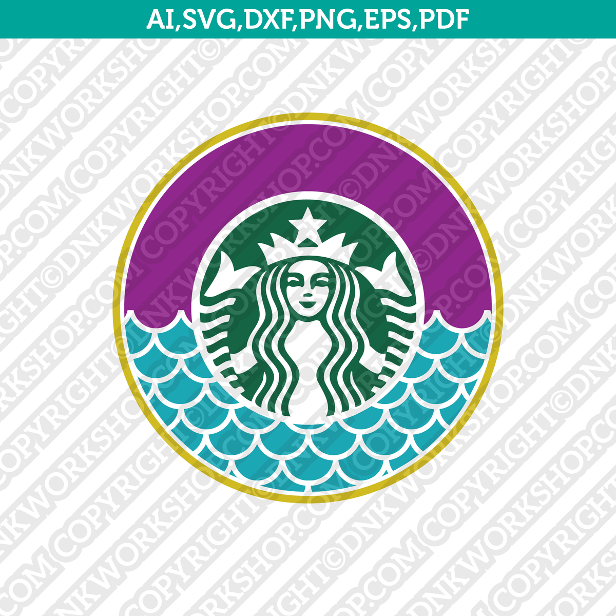 Mermaid Scale Cup Wrap SVG  Starbucks Wrap - Gina C. Creates