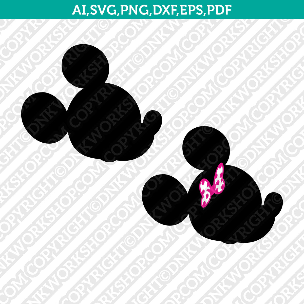 Minnie Mouse SVG PNG JPG PDF EPS Cut Files For Cricut And Silhouette