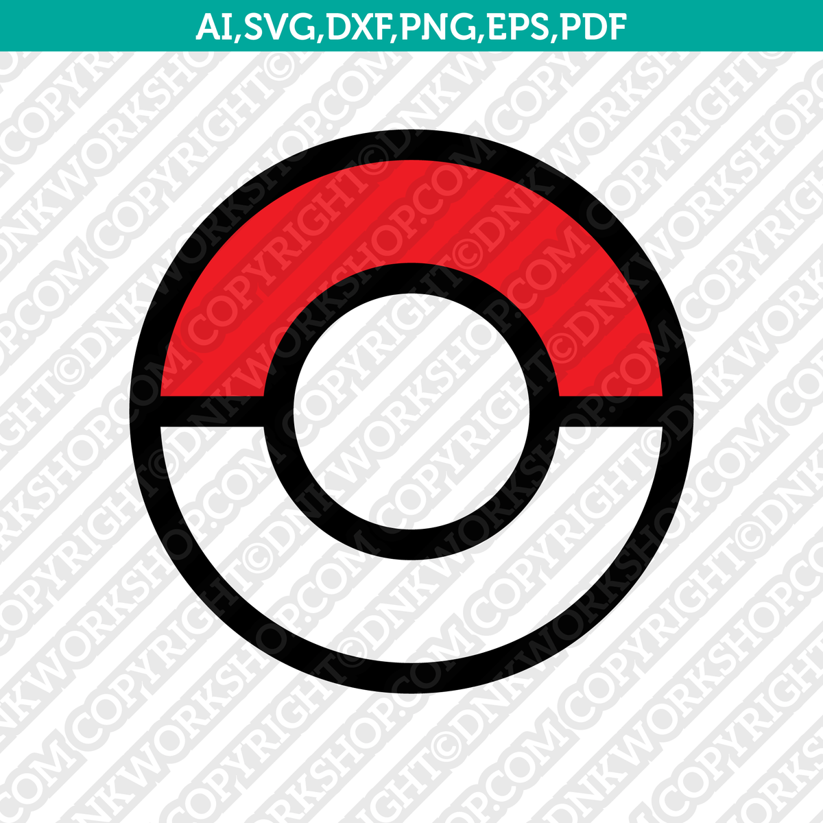 Pokemon Pokeball Wing Svg Png Dxf Pdf Instant Download 