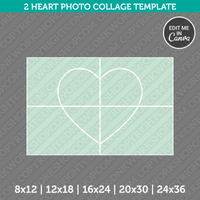 2 Heart Photo Collage Template