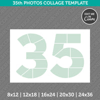 35th Birthday Photos Collage Template