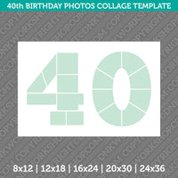 40th Birthday Canva Photo Collage Template