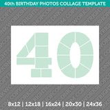 40th Birthday Canva Photo Collage Template