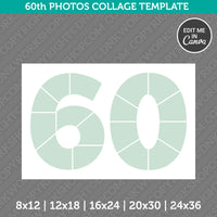 60th Birthday Photos Collage Template